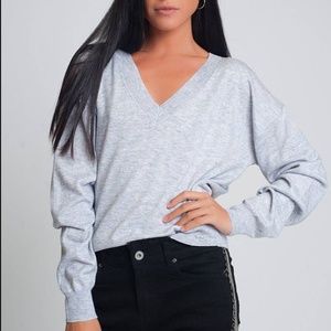 NWT Fine Knit Gray Sweater